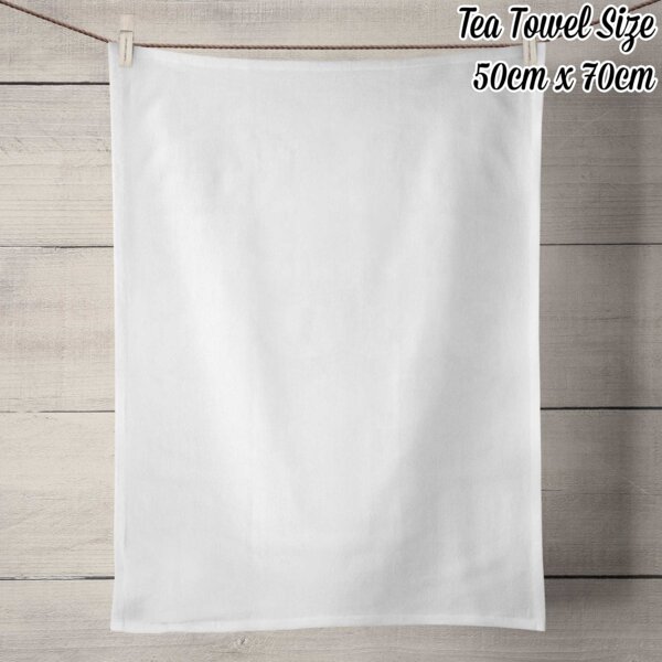 100% Linen Tea Towel - Off White Thumbnail